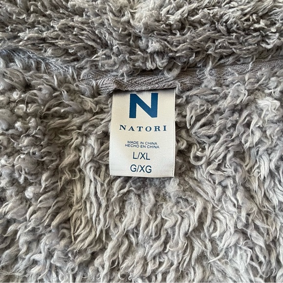 NATORI Fuzzy Short Bath Robe Size L/XL - Picture 2 of 7